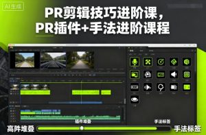 PR剪辑技巧进阶课,PR插件+手法进阶课程-宝藏屋创业网