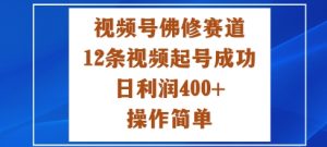 视频号佛修赛道新玩法,12条视频起号成功,日利润4张+,操作简单-宝藏屋创业网
