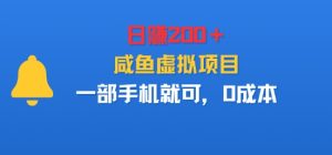 日入2张＋，咸鱼虚拟项目，一部手机就可以，0成本-宝藏屋创业网