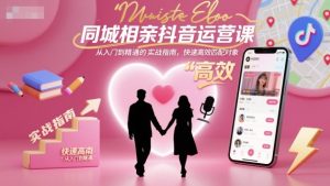 同城相亲抖音运营课，从入门到精通的实战指南，快速高效匹配对象-宝藏屋创业网