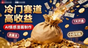 公众号冷门赛道,用AI做情感漫画,7天开通流量主,操作简单,小白可玩-宝藏屋创业网