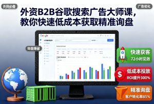 外资B2B谷歌搜索广告大师课,教你快速低成本获取精准询盘-宝藏屋创业网