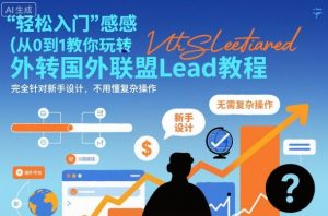 国外联盟賺美刀项目，从0到1教你玩转国外联盟Lead教程，纯新手可操作性100%-宝藏屋创业网