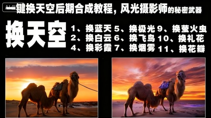 一键换天空后期合成教程，风光摄影师的秘密武器-宝藏屋创业网