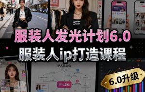 服装人发光计划6.0,服装人ip打造课程,文案创富篇-生活圈写作篇-客户思维篇-专业圈写作篇-技能实操篇-公域获客篇-宝藏屋创业网