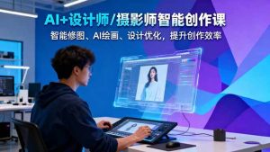 AI+设计师/摄影师智能创作课:智能修图、AI绘画、设计优化,提升创作效率-宝藏屋创业网