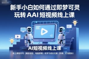 新手小白如何通过即梦可灵玩转AI短视频线上课-宝藏屋创业网