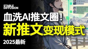 最新AI动态电影漫画小说推文,全流程实操教学,小白也能月入1W+-宝藏屋创业网