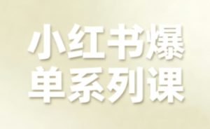 小红书爆单系列课,聚焦小红书电商全链路增长-宝藏屋创业网
