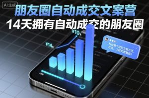 朋友圈自动成交文案营，14天拥有自动成交的朋友圈-宝藏屋创业网