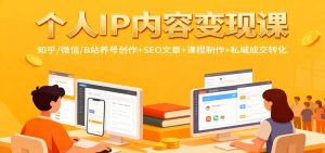 个人IP内容变现课:知乎/微信/B站养号创作+SEO文章+课程制作+私域成交转化-宝藏屋创业网