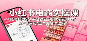 小红书电商实操课：账号搭建/多平台选品/爆款笔记制作/店铺运营/出单发货全流程-宝藏屋创业网