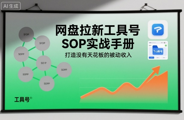网盘拉新工具号SOP实战手册,打造没有天花板的被动收入-宝藏屋创业网