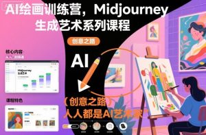 AI绘画训练营，Midjourney生成艺术系列课程，人人都是AI艺术家-宝藏屋创业网