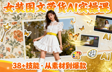 女装图文带货的AI实操课-宝藏屋创业网