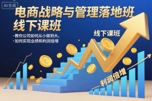 电商战略与管理落地班线下课,教你公司如何从小做到大,如何实现业绩和利润倍增【录音】-宝藏屋创业网