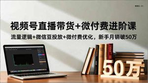 视频号直播带货+微付费进阶课：流量逻辑+微信豆投放+微付费优化，新手月销破50万-宝藏屋创业网