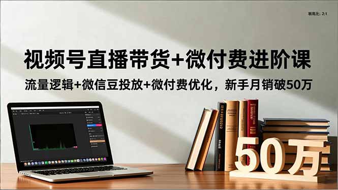 视频号直播带货+微付费进阶课：流量逻辑+微信豆投放+微付费优化，新手月销破50万-宝藏屋创业网
