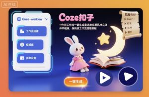 Coze扣子工作流一键生成童话皮克斯风格立体书视频,保姆级工作流搭建教程-宝藏屋创业网