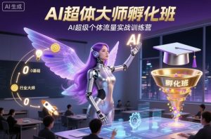 AI超体大师孵化班,AI超级个体流量实战训练营-宝藏屋创业网