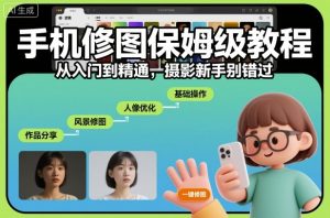 手机修图保姆级教程,从入门到精通,摄影新手别错过-宝藏屋创业网
