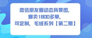 微信朋友圈动态背景图，爆卖1800多单，可定制，毛绒系列【第二期】-宝藏屋创业网