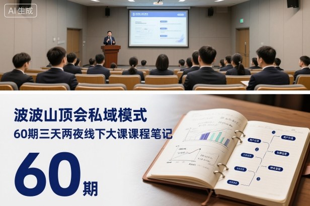 波波山顶会私域模式60期三天两夜线下大课课程笔记(文档)-宝藏屋创业网