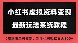 2025小红书虚拟资料最新开店运营教程,搜索流变现玩法,一人多店0成本…-宝藏屋创业网