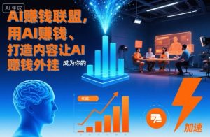 AI賺钱联盟，用AI賺钱、打造内容让AI成为你的賺钱外挂-宝藏屋创业网