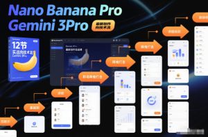 Nano Banana Pro Gemini 3Pro,最新创作实战课,12节实战向技术流,职场降维打击-宝藏屋创业网