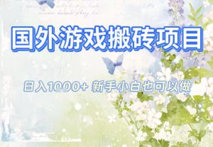 国外游戏全自动搬砖项目，日入10张，新手小白也可做，项目红利期，先搞先吃肉【揭秘】-宝藏屋创业网