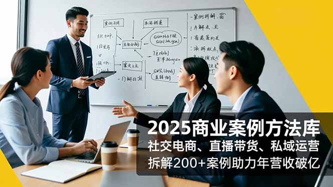 2025商业案例方法库,社交电商、直播带货、私域运营,拆解200+案例助力年营收破亿-白蛇网赚-宝藏屋创业网