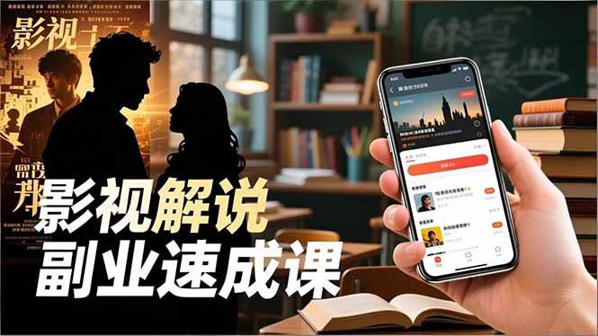 Tk影视解说副业速成课，软件安装、全流程实操、爆款预设，新手两周变现-宝藏屋创业网