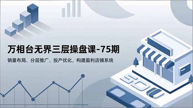 万相台无界三层操盘课-75期,销量布局、分层推广、投产优化,构建盈利店铺系统-宝藏屋创业网