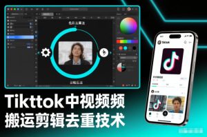 Tiktok中视频纯搬运剪辑去重技术,外来技术,自行测试-宝藏屋创业网