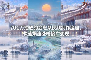 700万播放的治愈系视频制作流程,快速爆流涨粉接广变现-宝藏屋创业网
