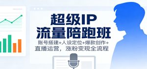 超级IP流量陪跑班：账号搭建+人设定位+爆款创作+直播运营，涨粉变现全流程-宝藏屋创业网