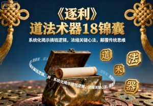 《逐利》道法术器18锦囊,系统化揭示搞钱逻辑,浓缩关键心法,颠覆传统思维(更新)-宝藏屋创业网