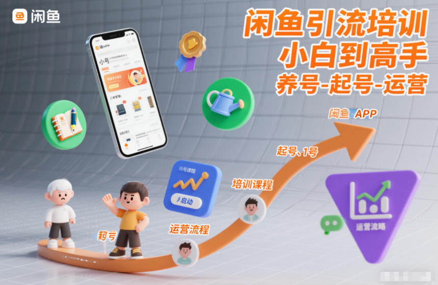 闲鱼引流培训，小白到高手，养号-起号-运营-宝藏屋创业网