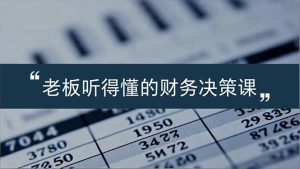 老板能听得懂的财务决策课,报表解读、数据洞察、风险识别,用财务驱动业务增长-宝藏屋创业网