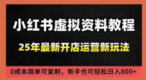 小红书虚拟资料项目:最新搜索流变现玩法,0成本简单可复制,一人多店打法,新手日入800+-宝藏屋创业网