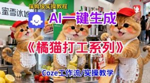 Coze扣子工作流一键生成胖橘猫打工短视频,保姆级实操搭建教学-宝藏屋创业网