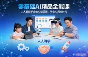 零基础AI精品全能课,人人都能学会的AI精品课,学会AI拥抱时代-宝藏屋创业网