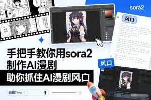 手把手教你用sora2制作AI漫剧,助你抓住AI漫剧风口-宝藏屋创业网