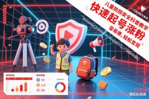 儿童防拐安全科普知识视频制作教学，快速起号涨粉，容易爆，轻松变现-宝藏屋创业网