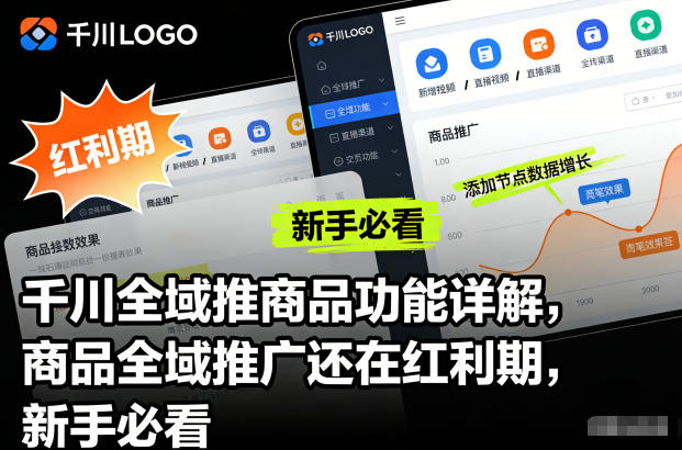 千川全域推商品功能详解，商品全域推广还在红利期，新手必看-宝藏屋创业网
