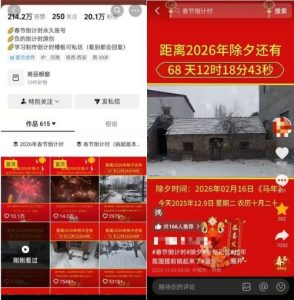 资源网免费分享：抖音+视频号春节倒计时玩法-宝藏屋创业网