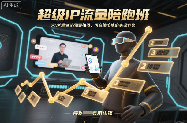 流量变现实战课程:大V流量策略全拆解,可落地实操指南