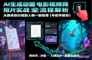 AI生成动画电影视频短片实战全流程解析,从剧本到分镜到人物一致性等手把手教你-宝藏屋创业网