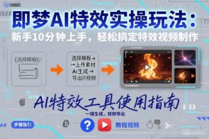 即梦AI特效实操玩法:新手10分钟上手,轻松搞定特效视频制作-宝藏屋创业网